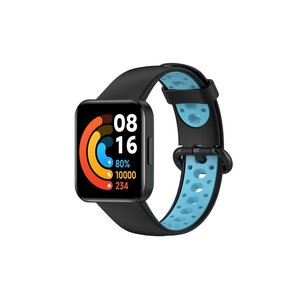 Xiaomi Redmi Watch 2 Spor Delikli Kordon (saat Değildir) - Siyah-mavi