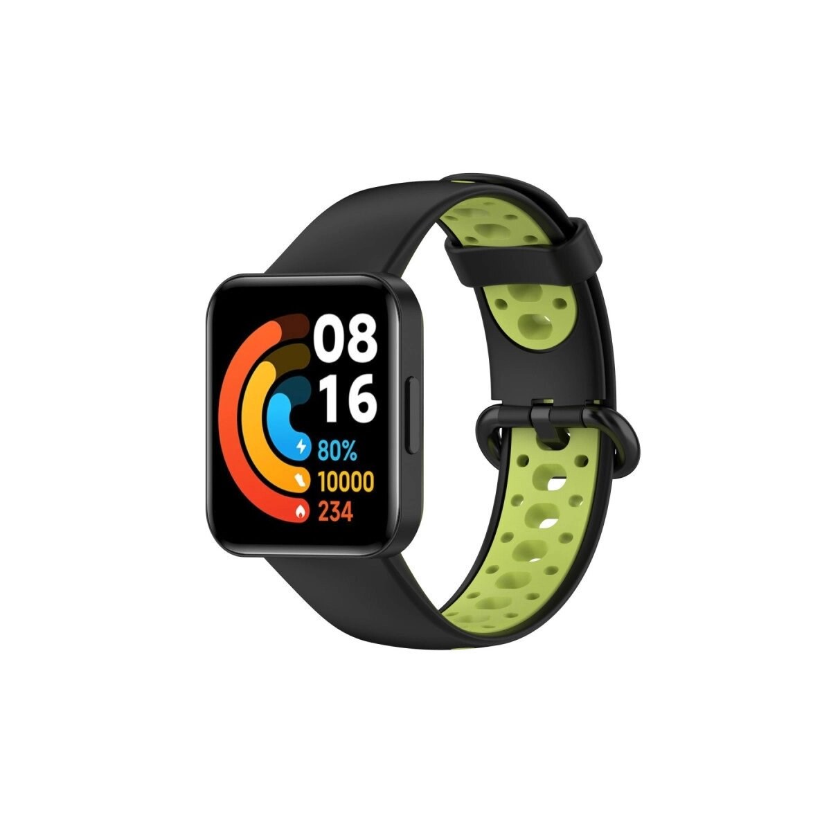 Xiaomi Redmi Watch 2 Spor Delikli Kordon (saat Değildir) - Siyah-yeşil