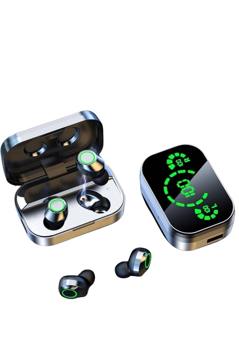 Yeni Nesil Bluetooth Kulaklık Çağrı Cevaplayabilen Dijital Göstergeli Powerbankli