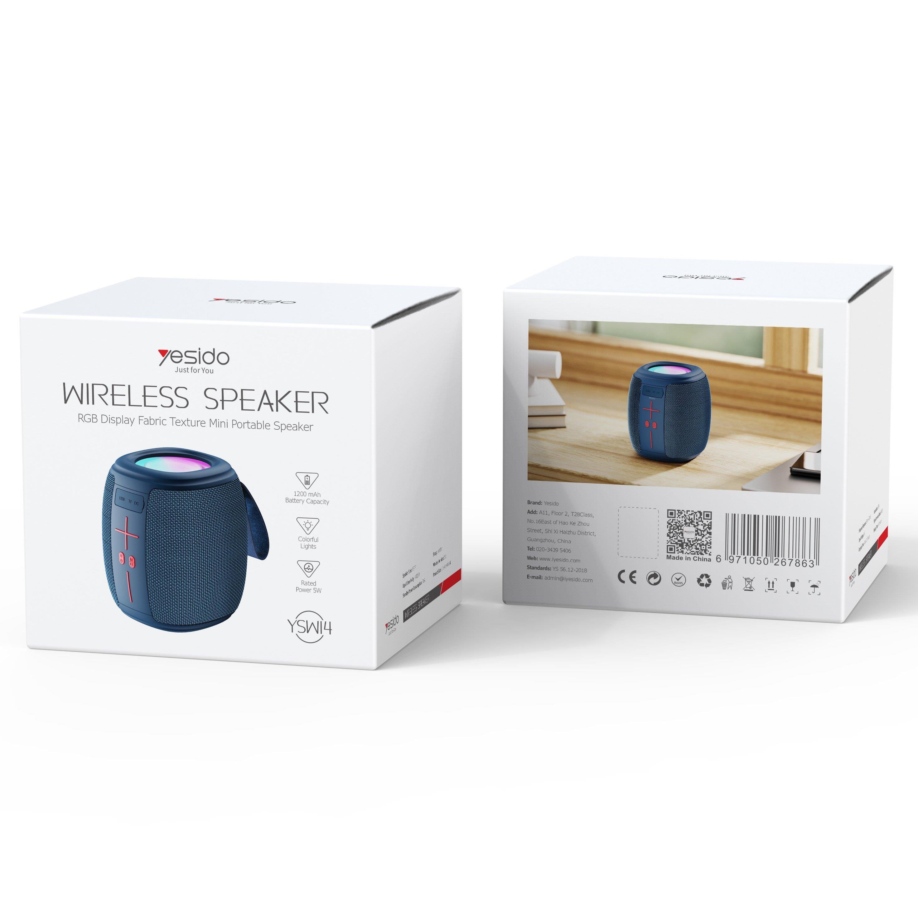 YESİDO YSW14 KABLOSUZ BLUETOOTH RGB HOPARLÖRYESİDO YSW14 KABLOSUZ BLUETOOTH RGB HOPARLÖRMOBİL DÜNYASI