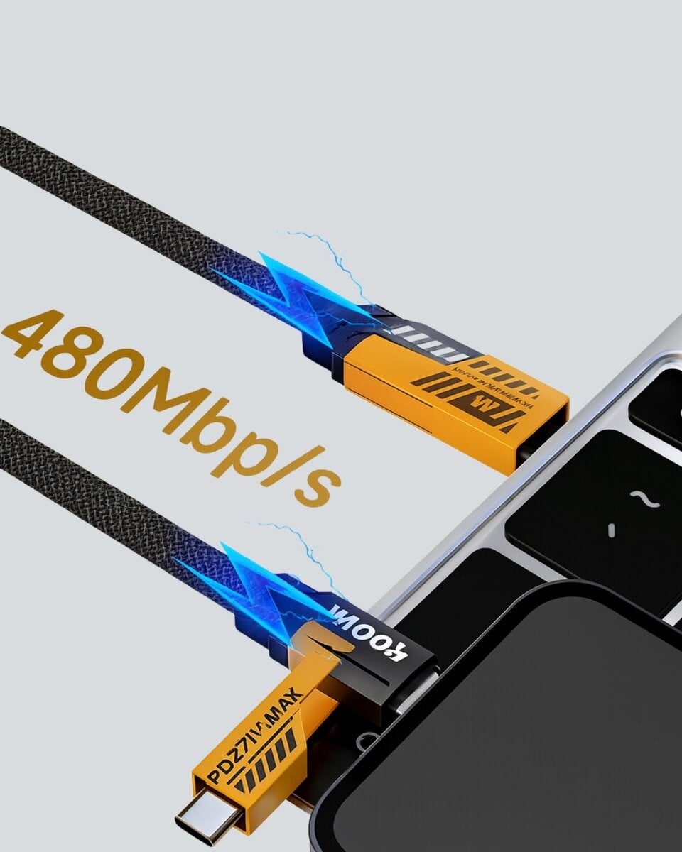 Yüksek Hızlı 65W Güç Çıkışlı Çoklu Cihaz Uyumlu Şarj Kablosu