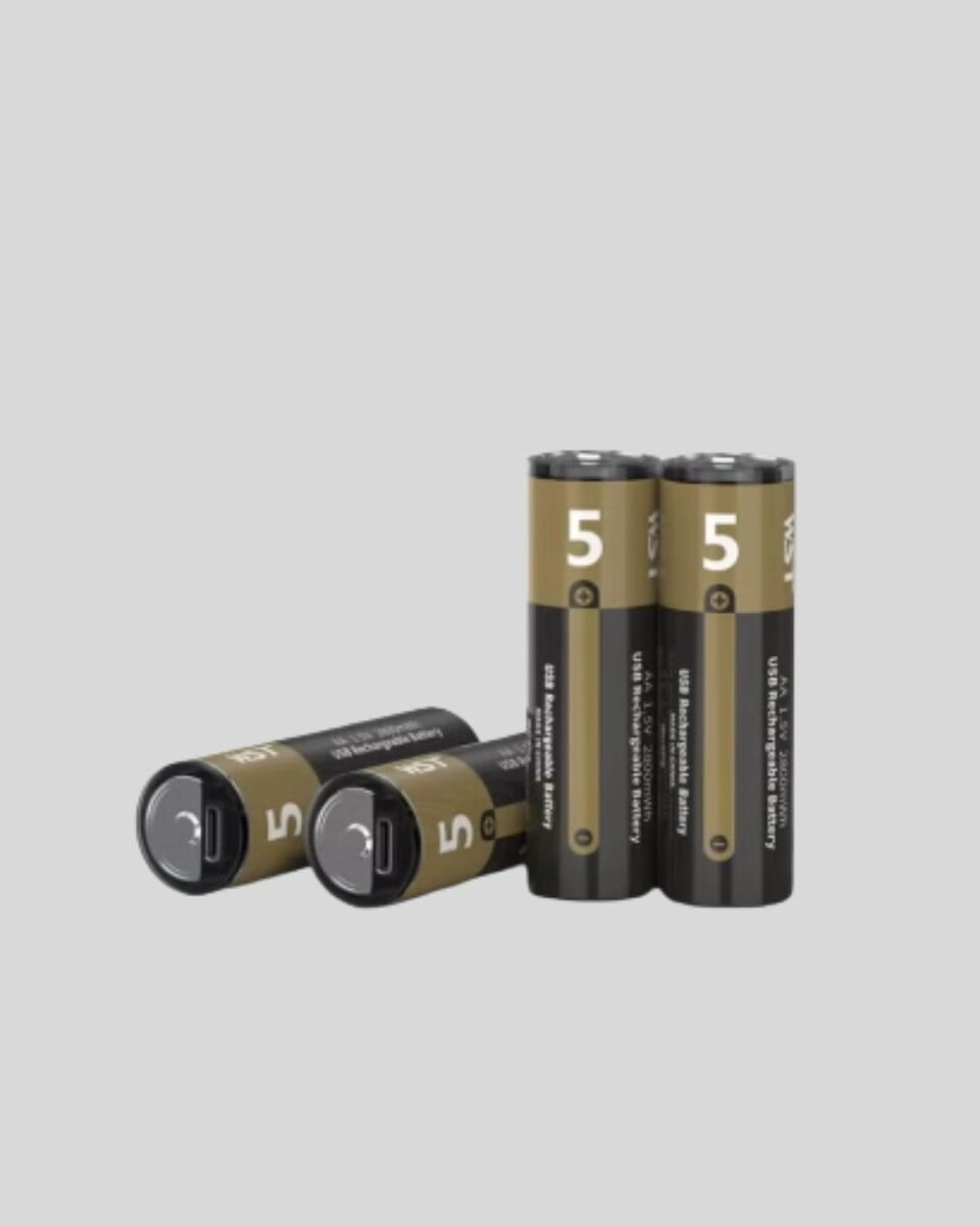 Yüksek Performanslı AA USB Şarjlı Lityum Pil | 1.5V Sabit Güç | 2’li Paket