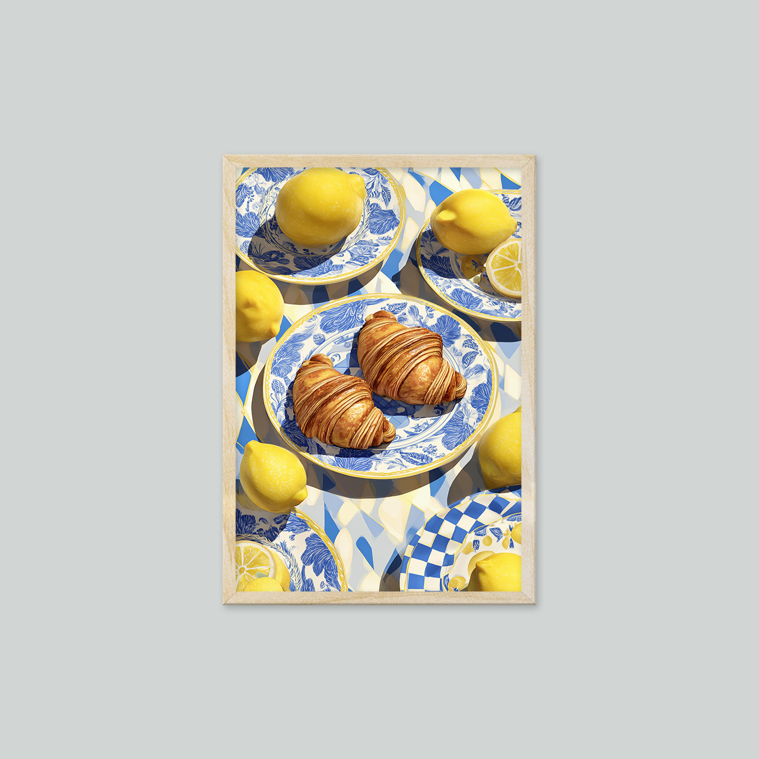 Limonlu Sabahlar | Modern Mutfak Temalı Çerçeveli Tablo