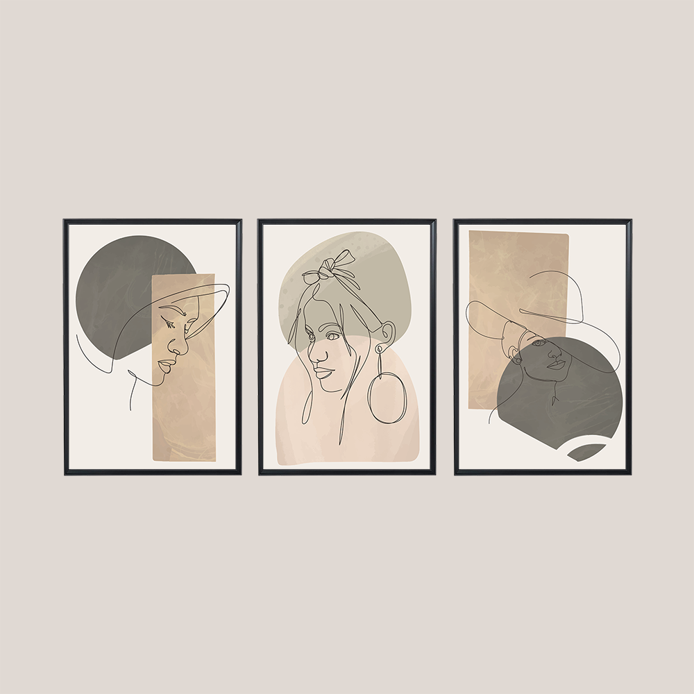 Woman Art 3'lü Tablo Seti