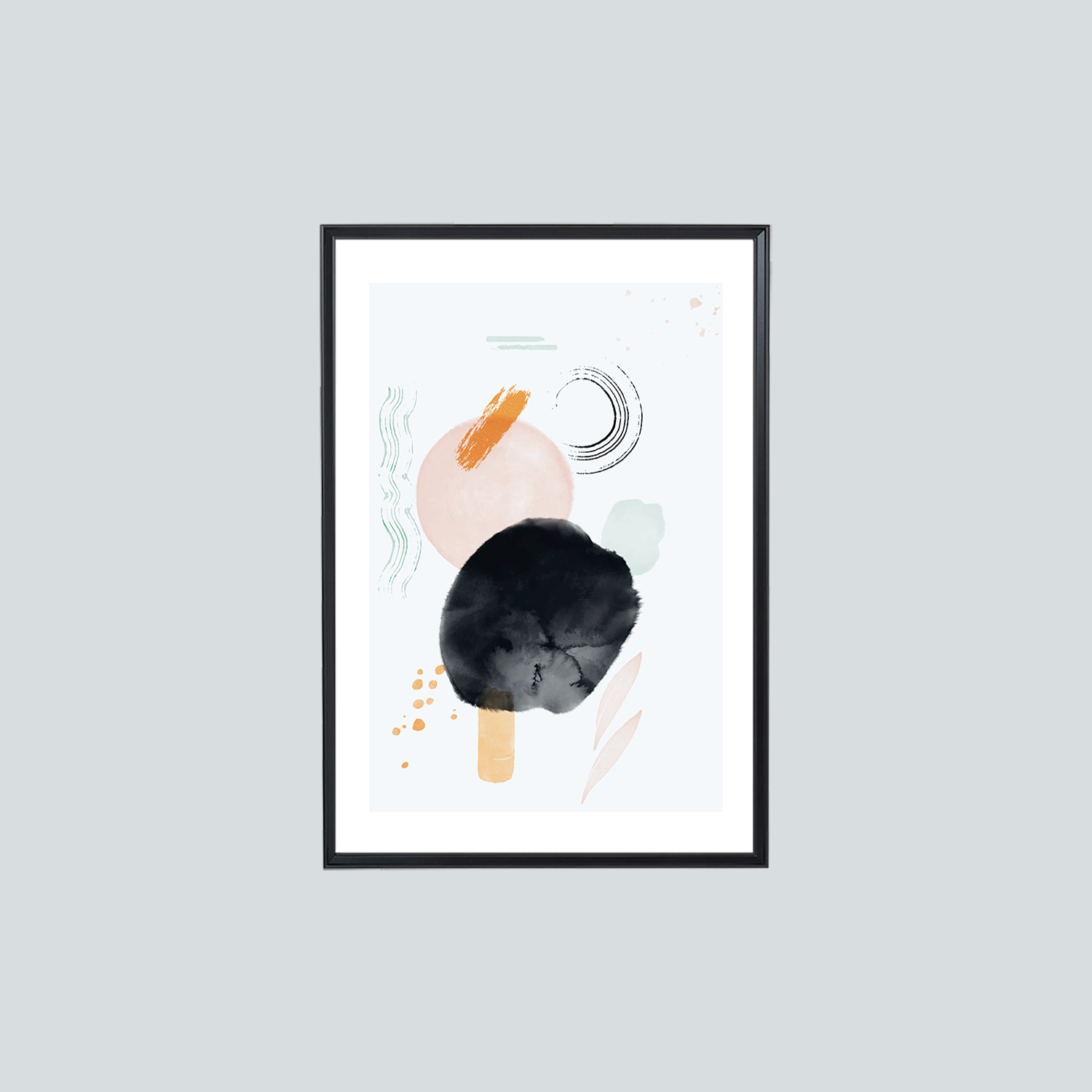 Watercolor Shapes A3 Tablo