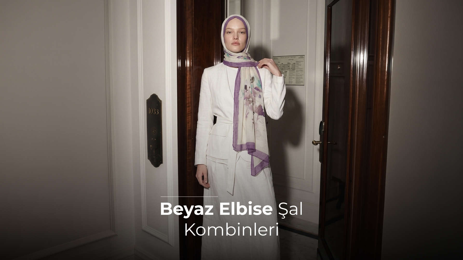 Beyaz Elbise Şal Kombinleri