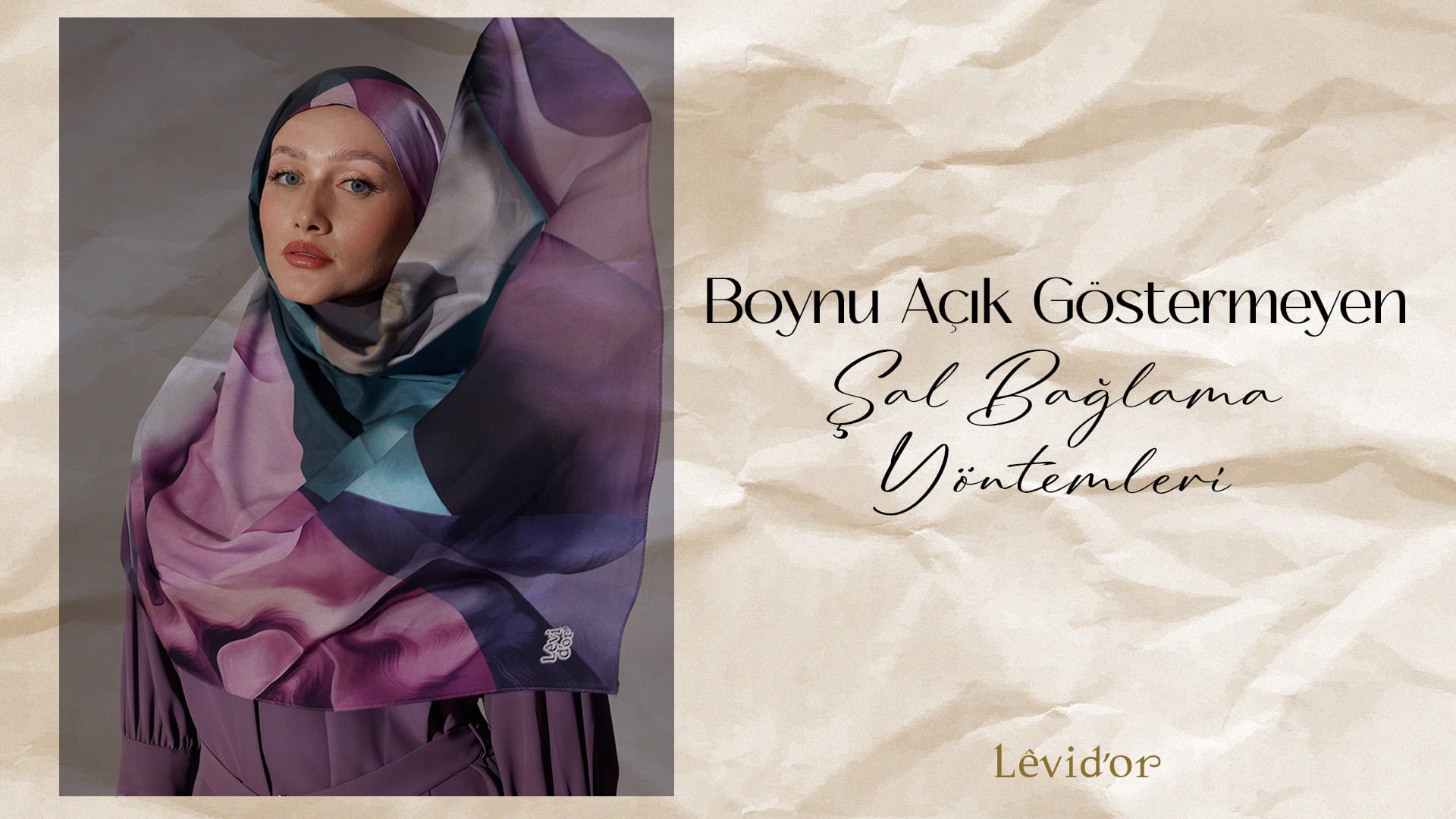 Boynu Açık Göstermeyen Şal Bağlama Yöntemleri