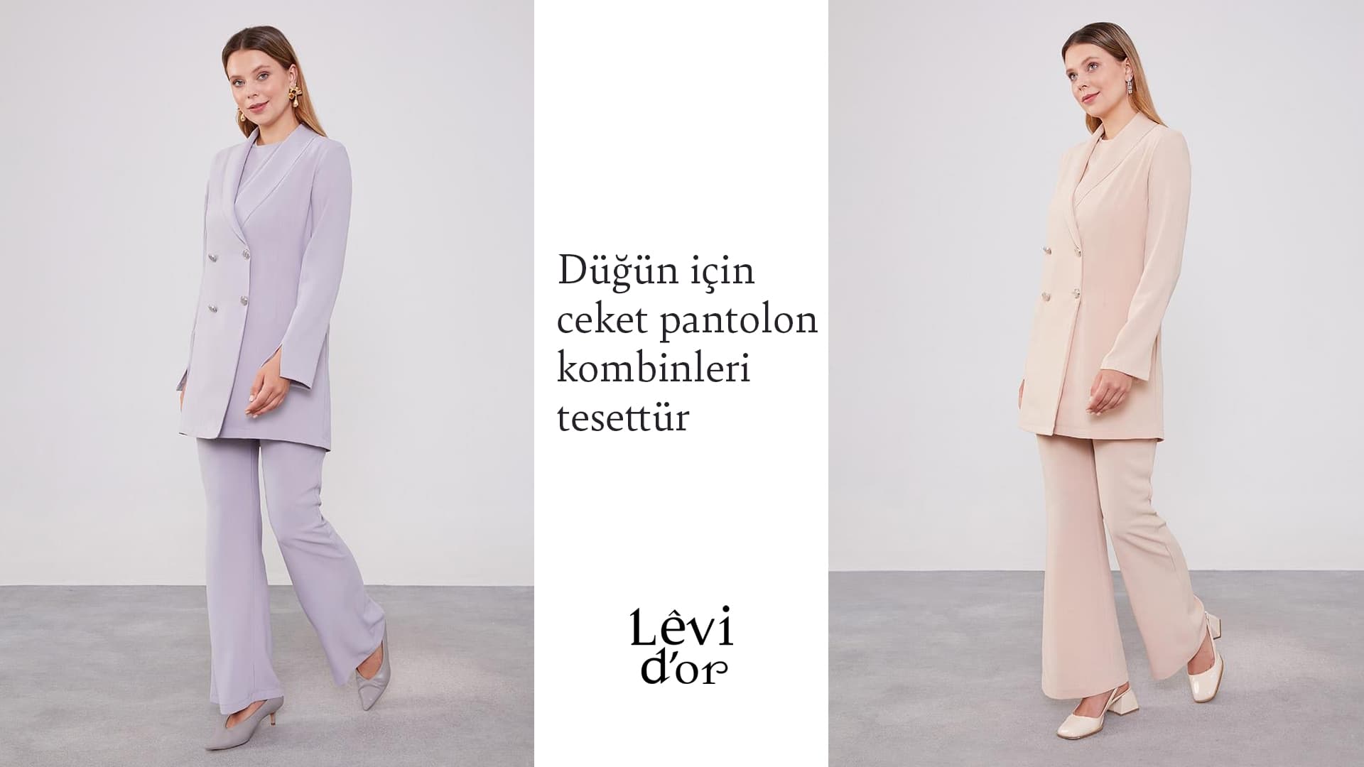 Düğün için ceket pantolon kombinleri tesettür