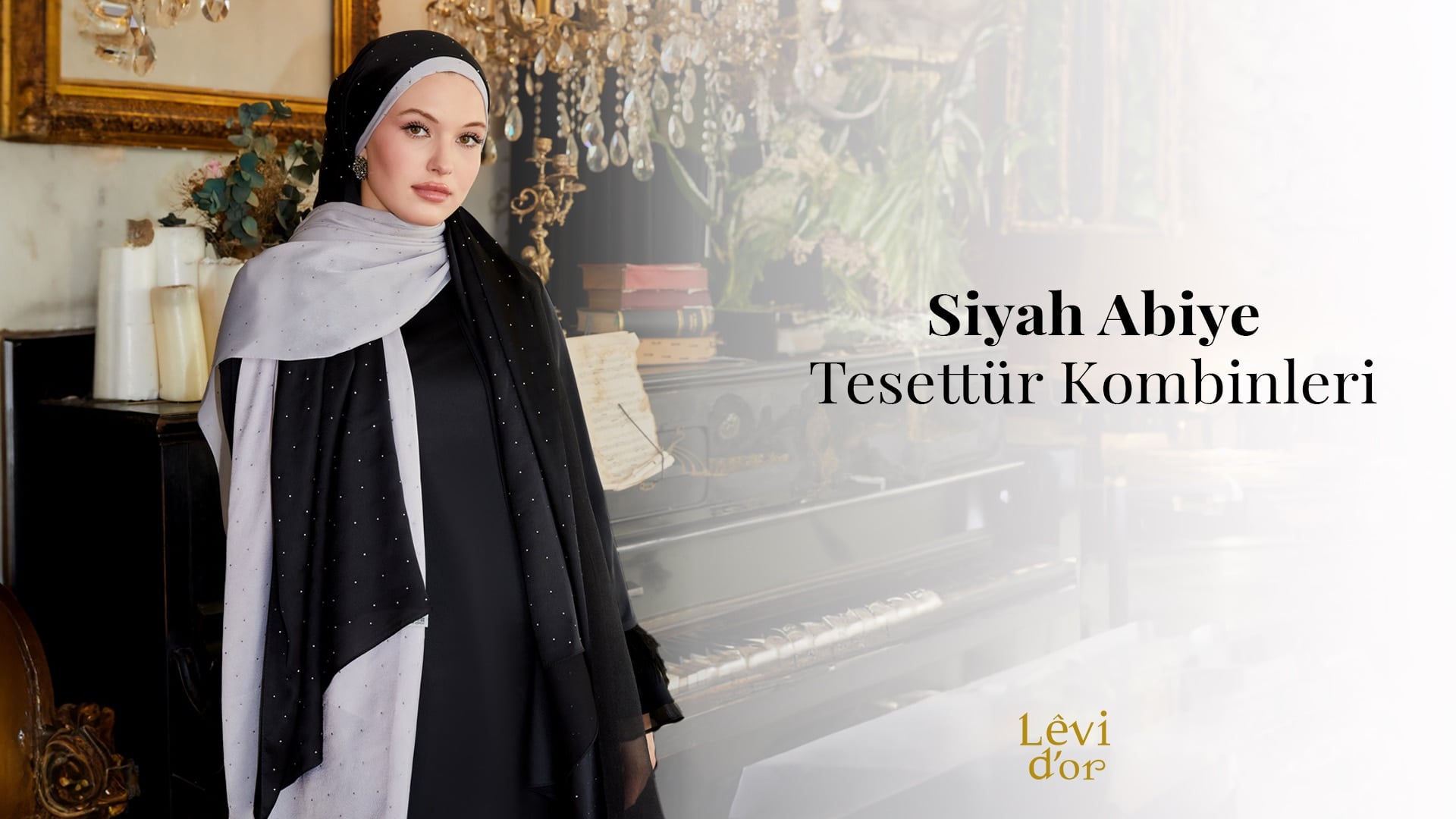 Siyah abiye tesettür kombinleri