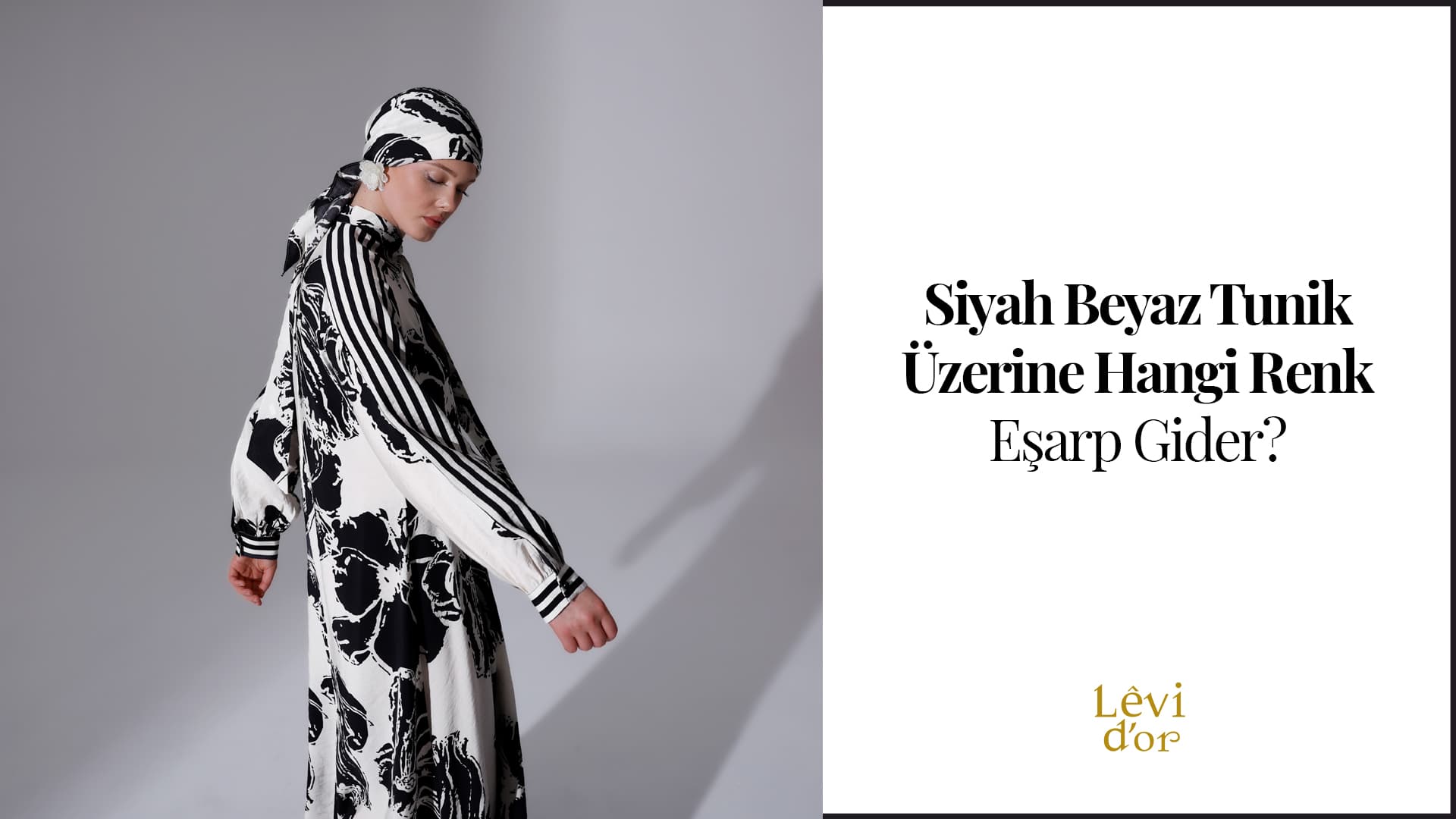 siyah beyaz tunik üzerine hangi renk eşarp gider