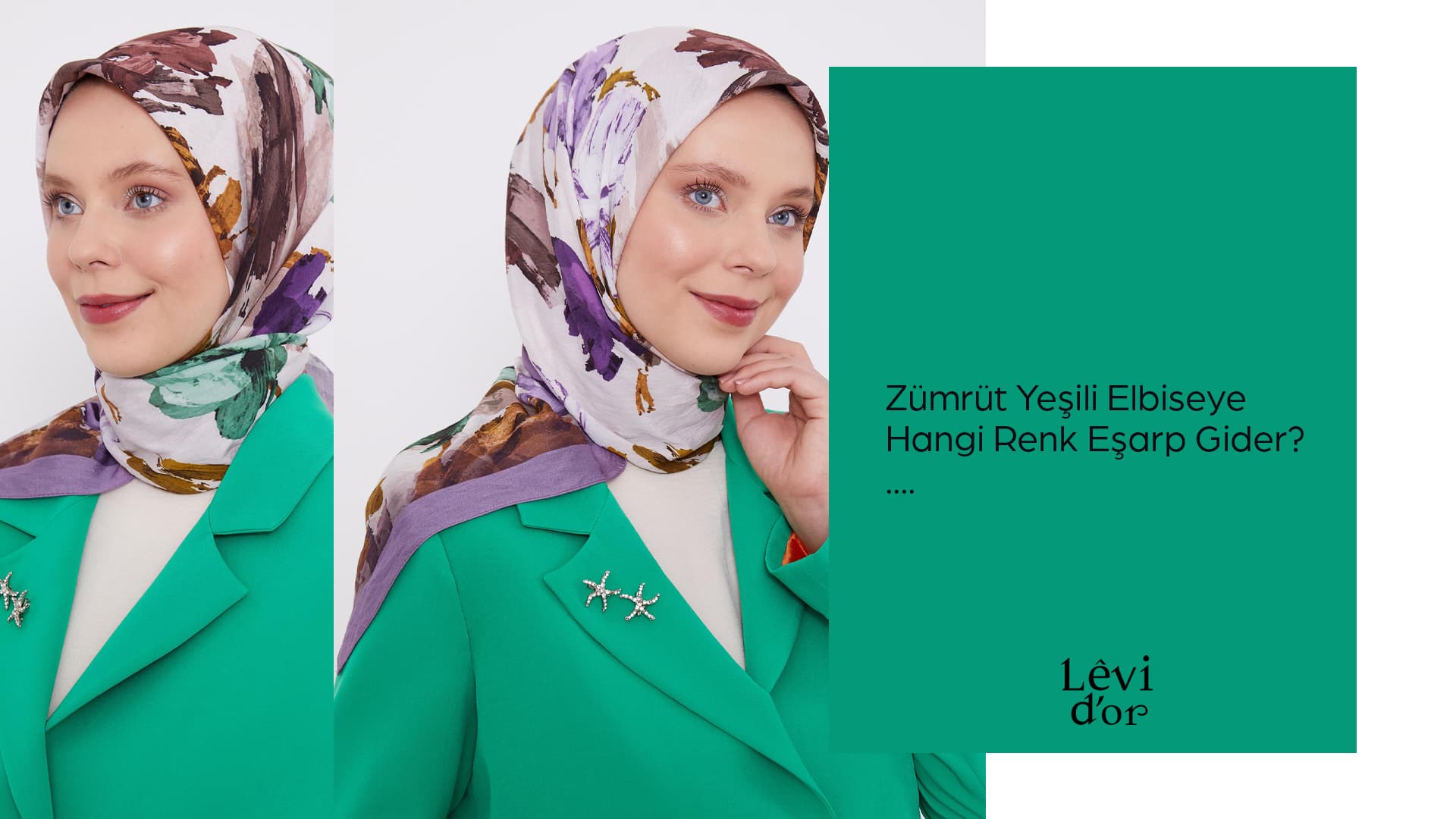 Zümrüt yeşili elbiseye hangi renk eşarp gider