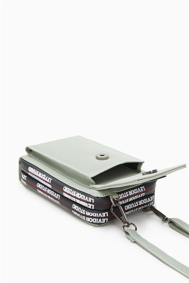 Mint Yeşili Çok Gözlü Telefon Bölmeli Cüzdan