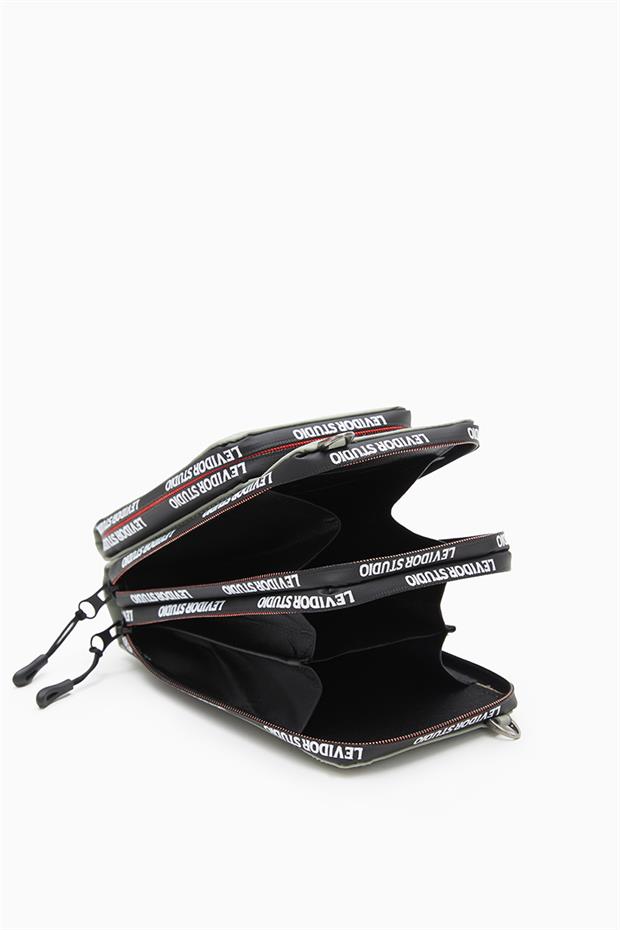 Mint Yeşili Baskılı Çok Bölmeli Cüzdan