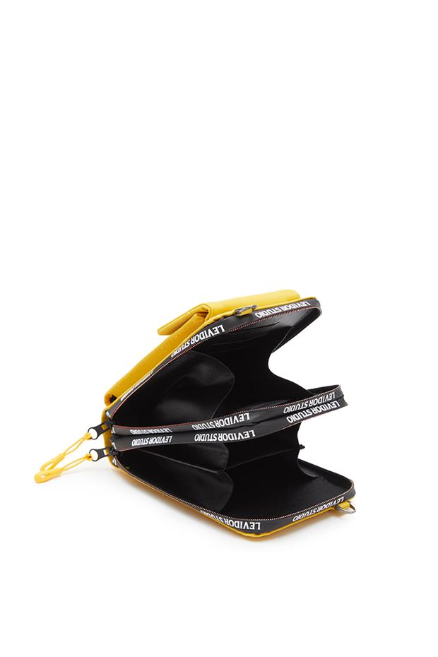 Sarı Çok Gözlü Telefon Bölmeli Cüzdan