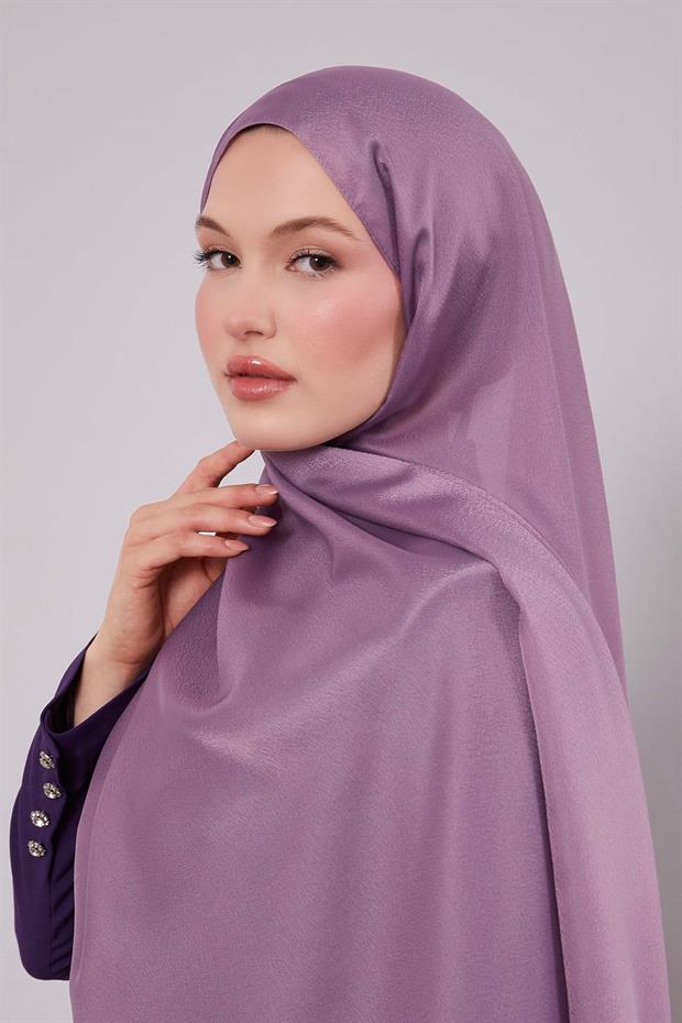 Açık Menekşe Düz Premium Abiye Şal