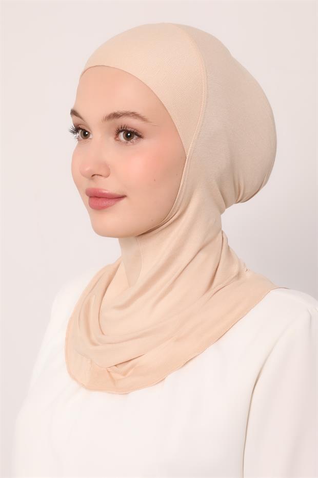 A.Bej Hijabchi Boyunluklu Bone