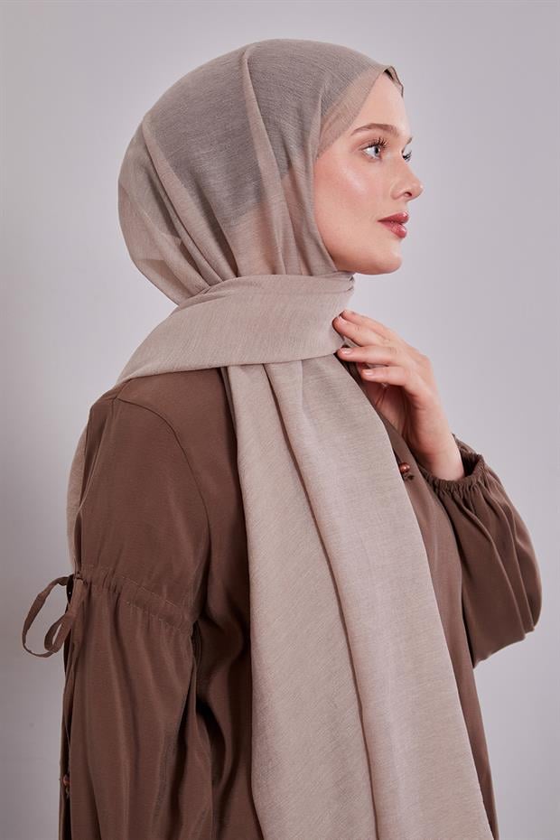 Açık Vizon Arlyn Düz Şal