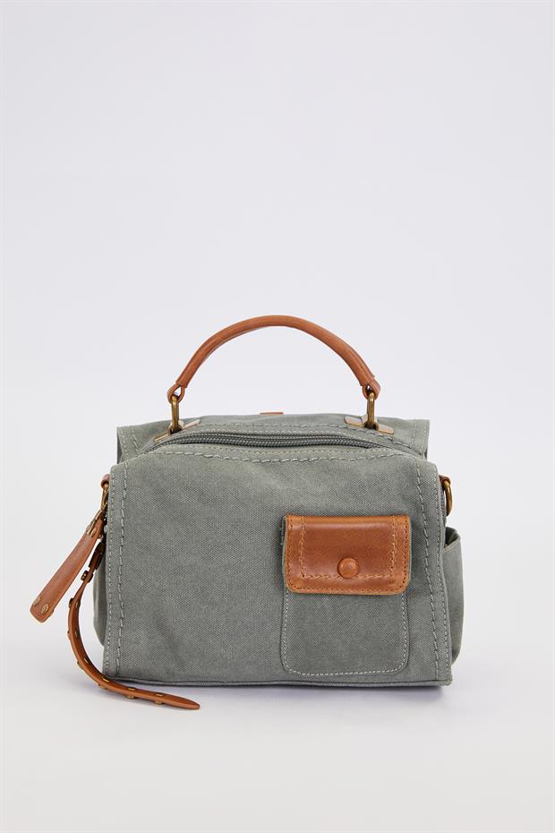 Açık Mavi Çift Askı Kullanımlı El Çantası