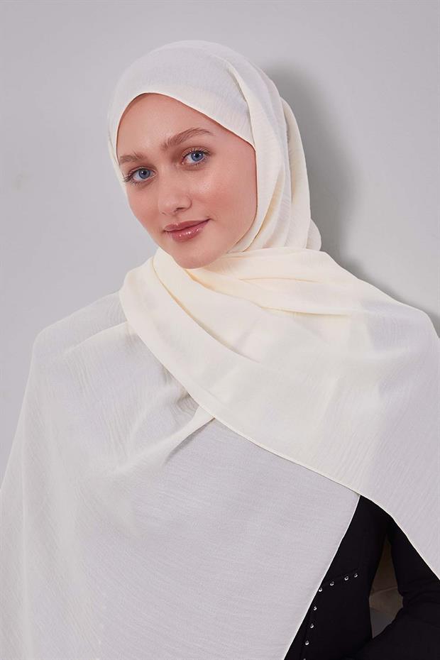 Açık Sarı Düz Aerobin Şal