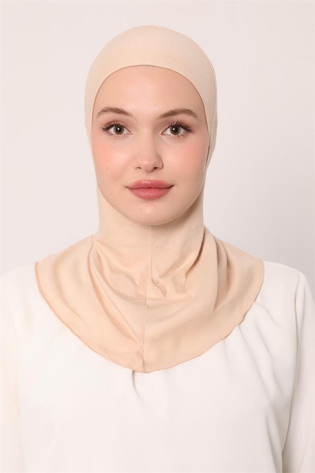 A.Bej Hijabchi Boyunluklu Bone