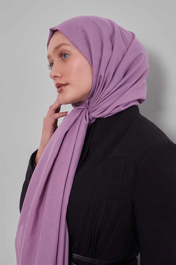 Açık Menekşe Düz Tensel Şal
