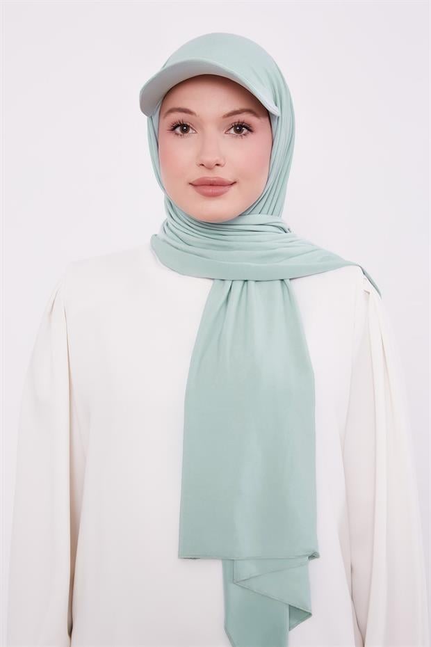 A.Yeşil Pratik Şapkalı Şal