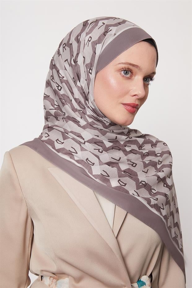 Açık Vizon Petek Desen Love Şal