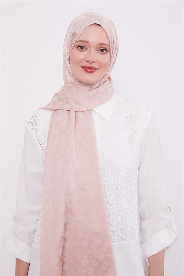 A.Pembe Leopar Desen İtalyan Jakar Şal