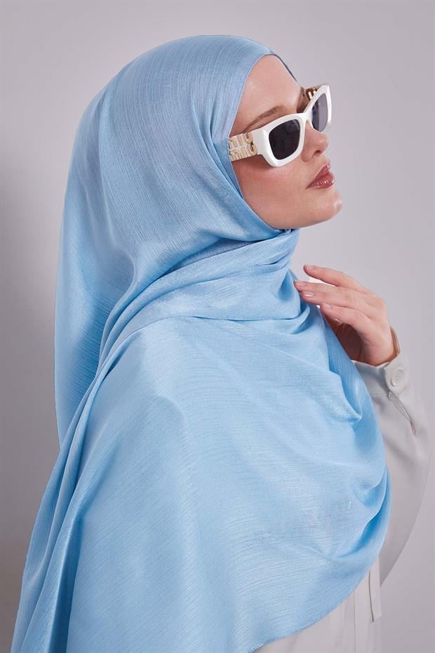 Açık Mavi Janjan Şal