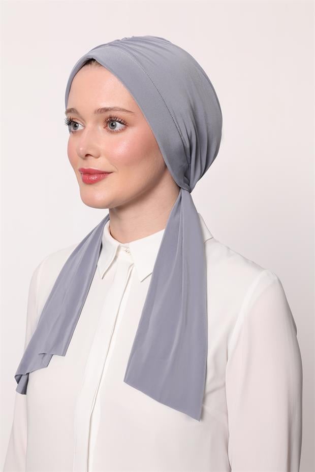 A.Gri Kelebek Desen Hazır Şal