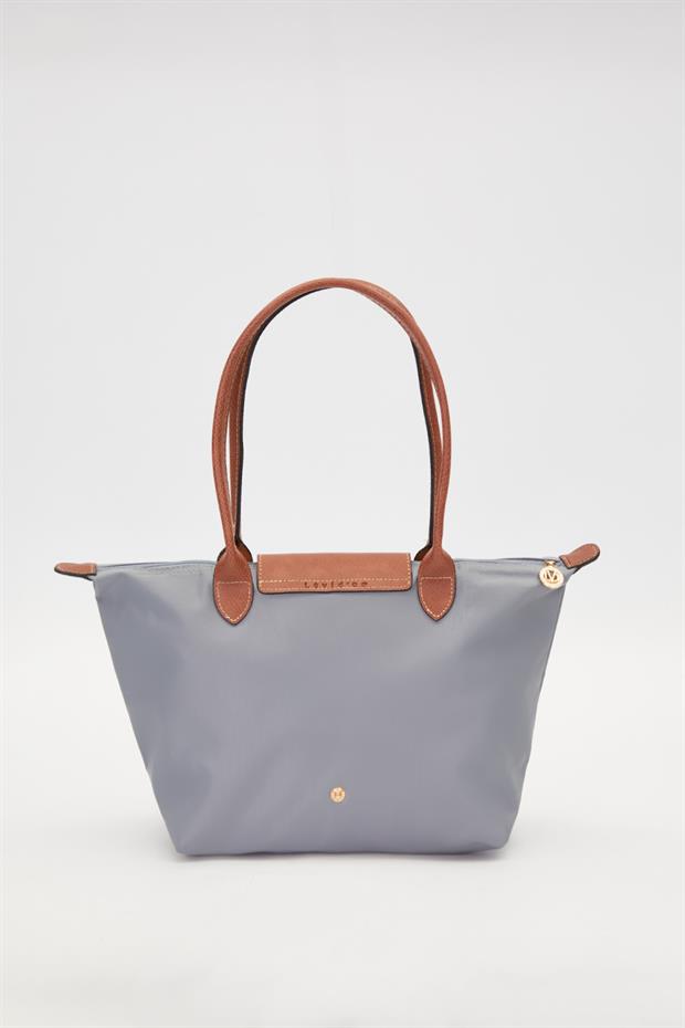 Açık Mavi Deri Kapaklı Uzun Askılı Omuz Çantası