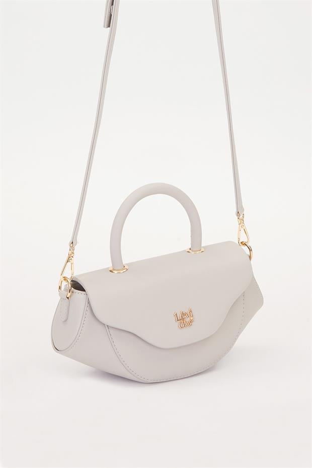 A.Gri Geometrik Model Omuz Çantası