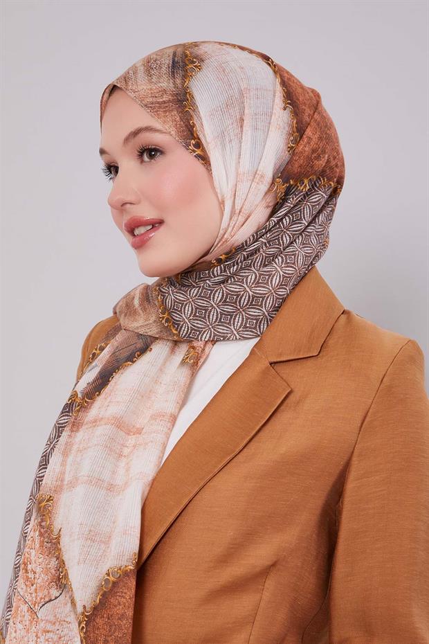 A.Yeşil Karışık Desen Pamuk Şal