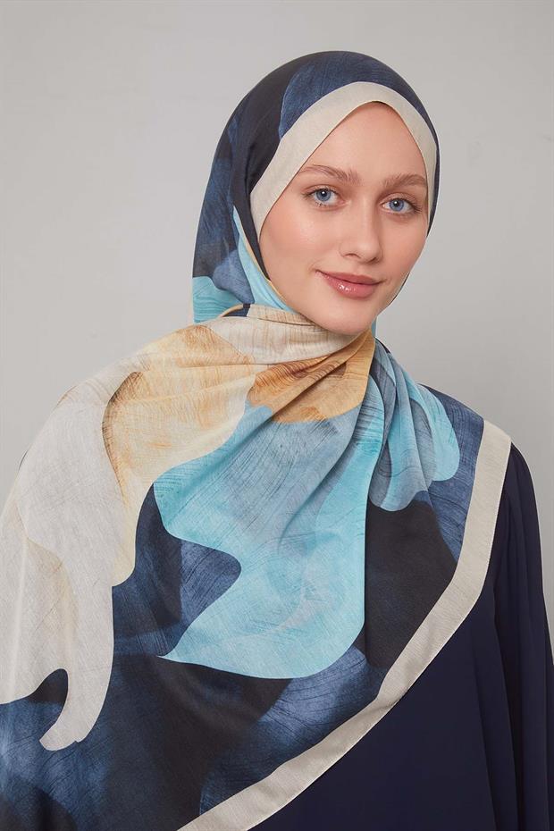 Açık Vizon Çiçek Desen Sport Şal