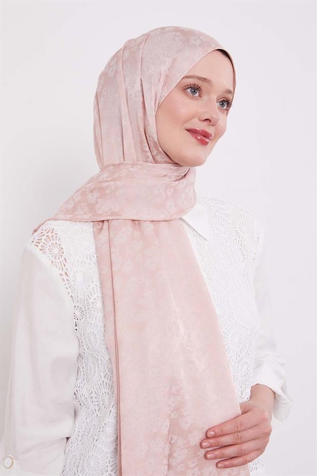 A.Pembe Leopar Desen İtalyan Jakar Şal