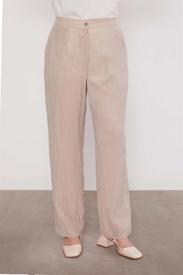 Açık Pudra İşleme Omuz Detaylı Cupra İkili Takım