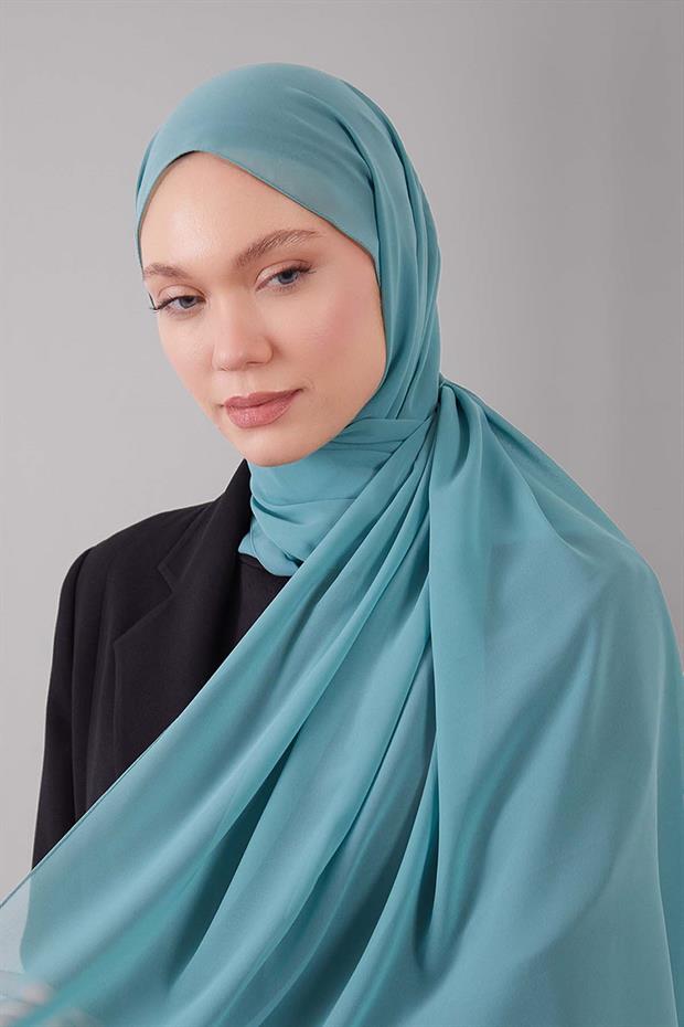 Açık Yeşil Lux Şifon Şal