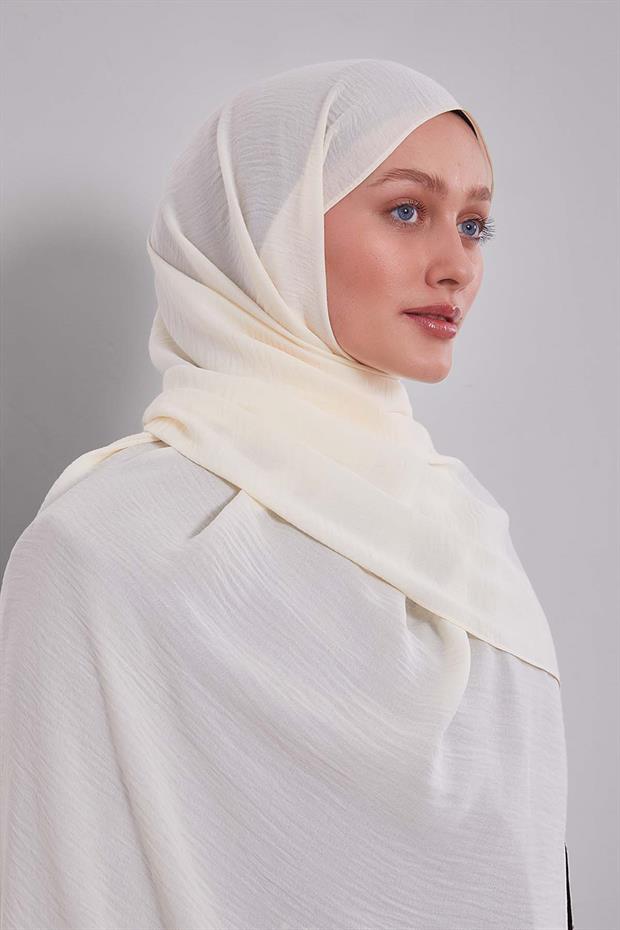 Açık Sarı Düz Aerobin Şal