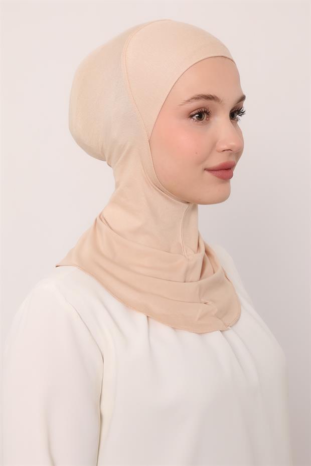 A.Bej Hijabchi Boyunluklu Bone