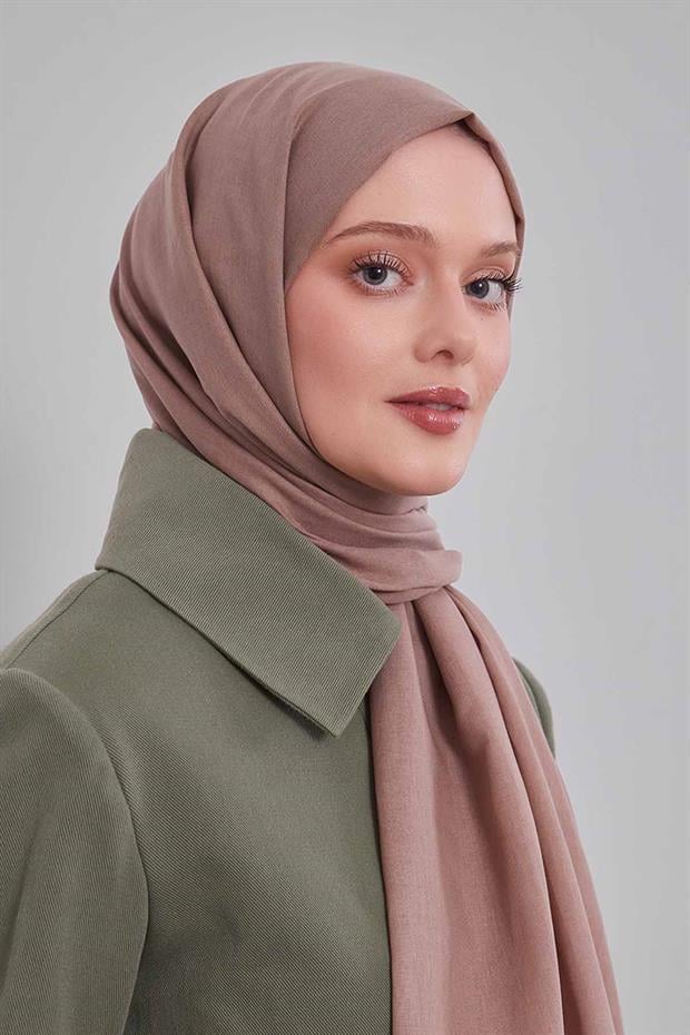 Açık Kahve Düz Tensel Şal
