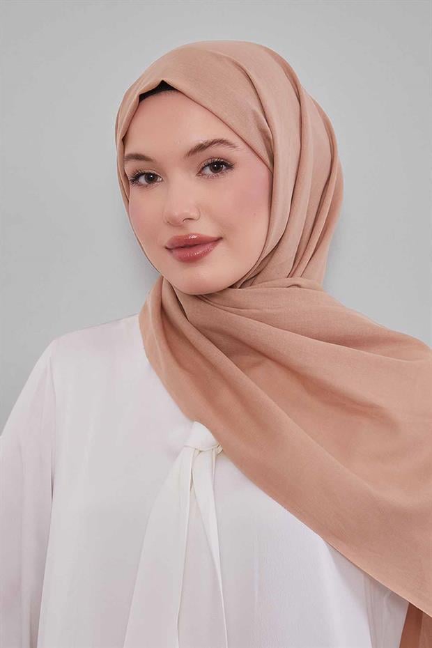 Açık Taba Düz Tensel Şal