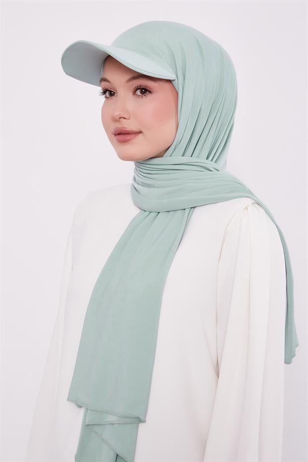 A.Yeşil Pratik Şapkalı Şal