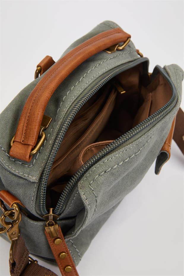 Açık Mavi Çift Askı Kullanımlı El Çantası