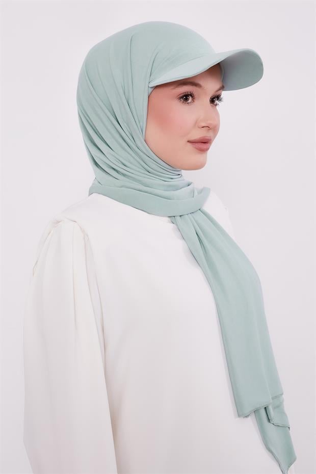 A.Yeşil Pratik Şapkalı Şal