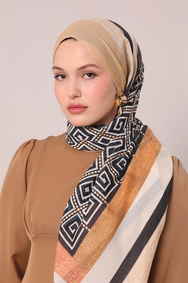 A.Somon Yıldız Desen Pamuk Şal