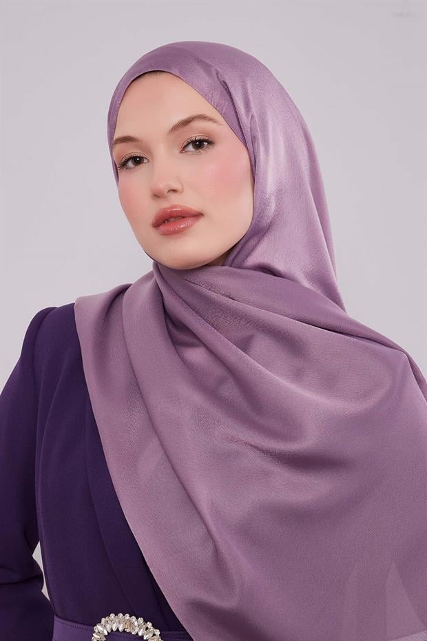 Açık Menekşe Düz Premium Abiye Şal