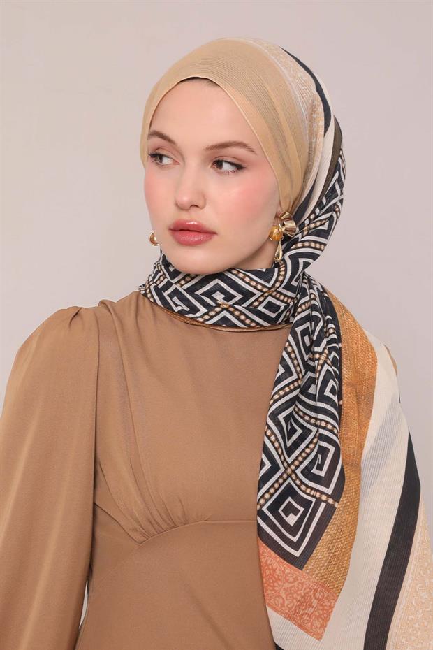 A.Somon Yıldız Desen Pamuk Şal