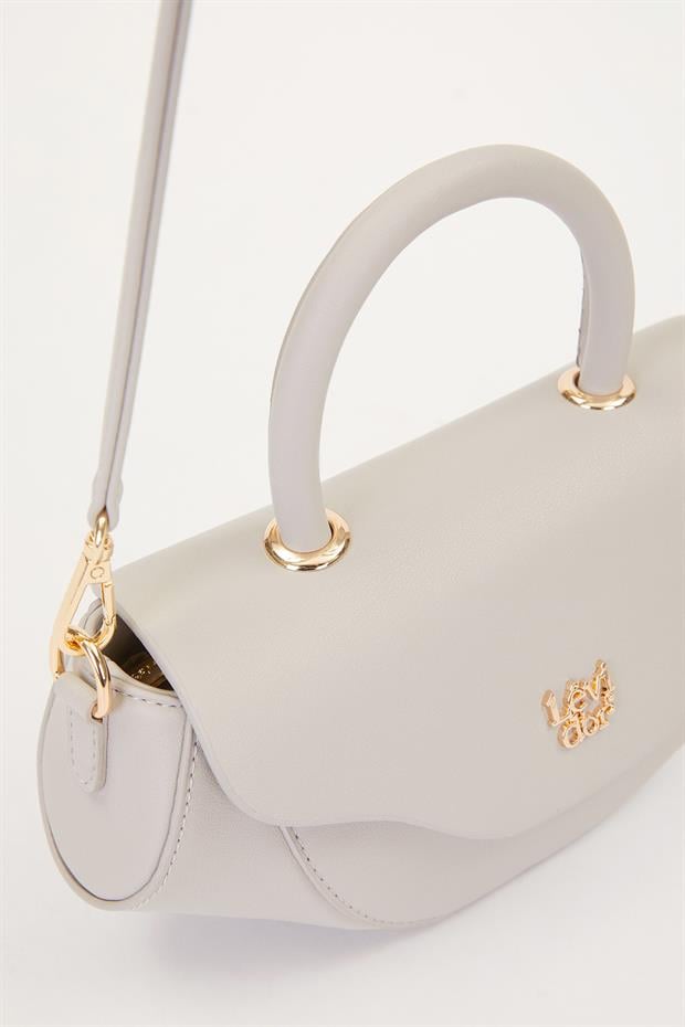 A.Gri Geometrik Model Omuz Çantası