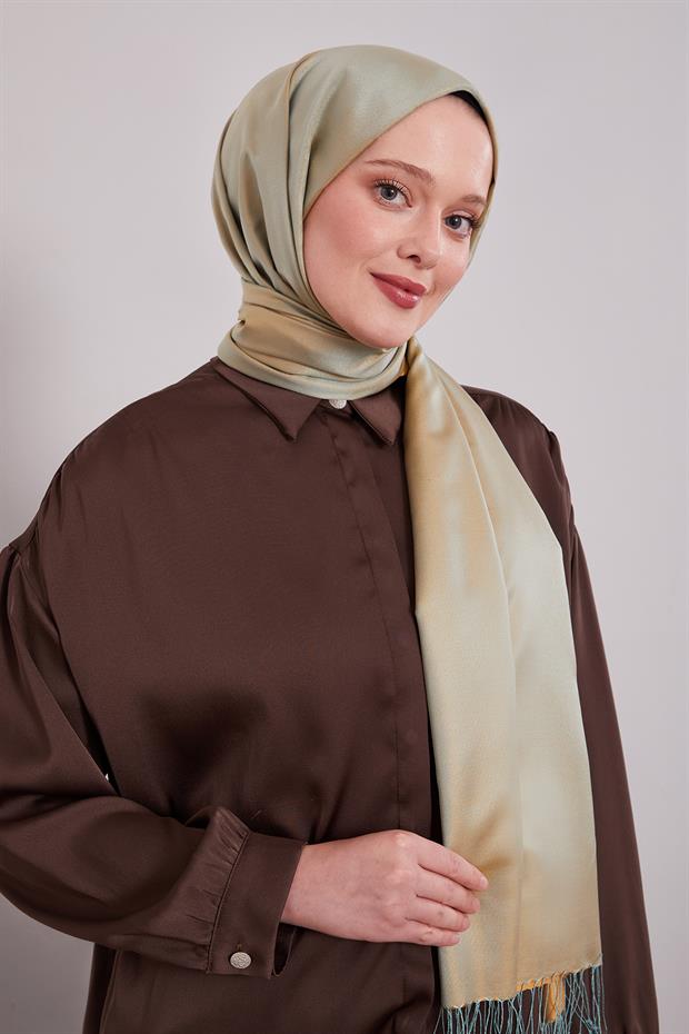 Açık Vizon İpek Şal