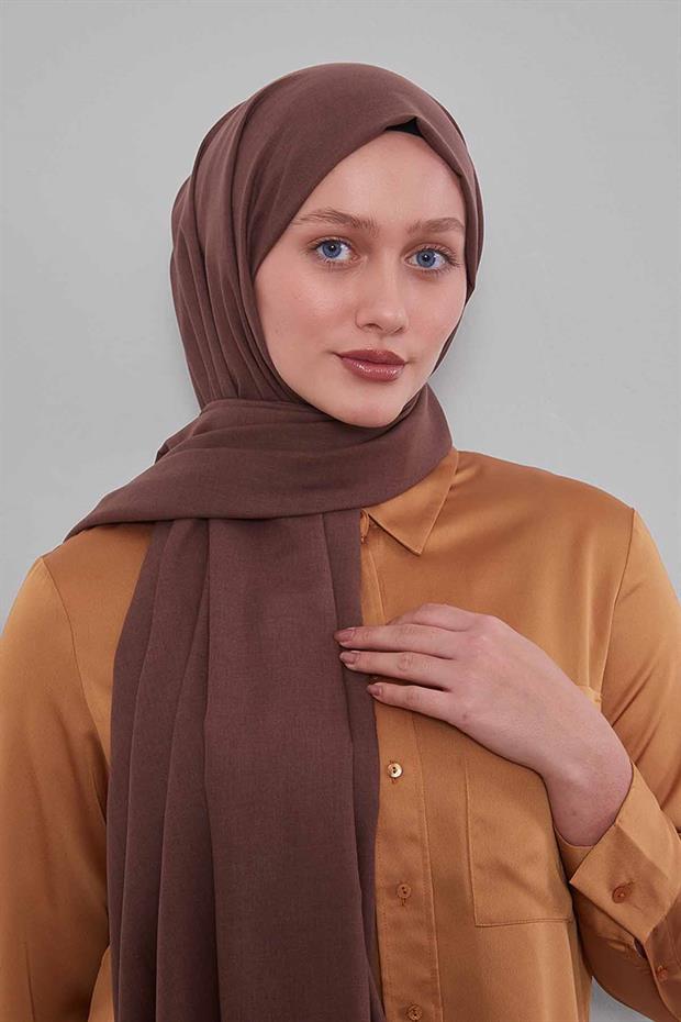 Acı Kahve Düz Tensel Şal